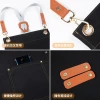 Wholesale waterproof canvas kitchen aprons, cross-strap aprons, advertising printed logos, custom aprons details Picture